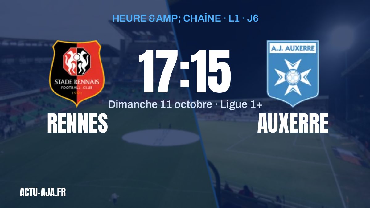 Rennes-Auxerre : à quelle heure et sur quelle chaîne voir le match de la 6e journée