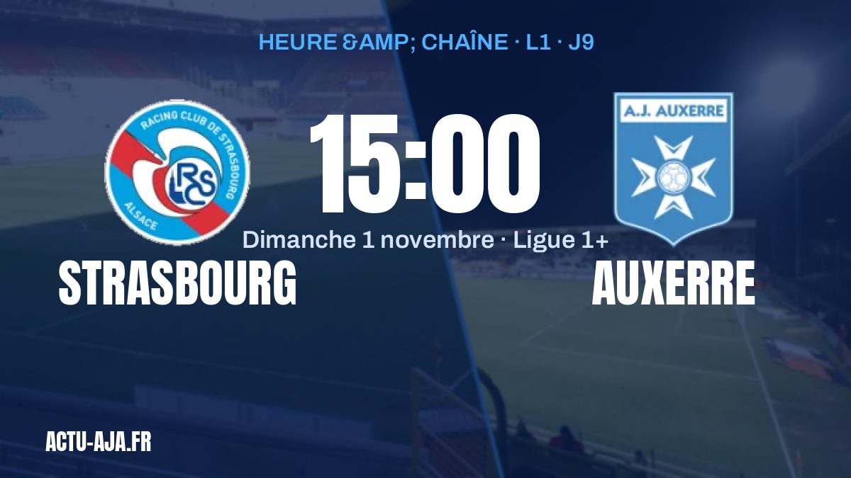 Strasbourg – Auxerre : à quelle heure et sur quelle chaîne voir le match de la 9e journée ?