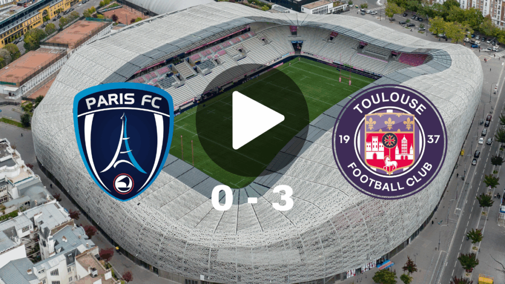 Statistiques, résultat et résumé Paris FC – Toulouse (0-3)