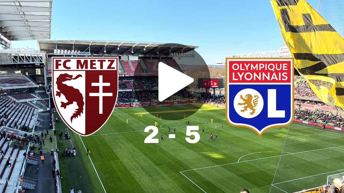 Statistiques, résultat et résumé Metz – Lyon (2-5)