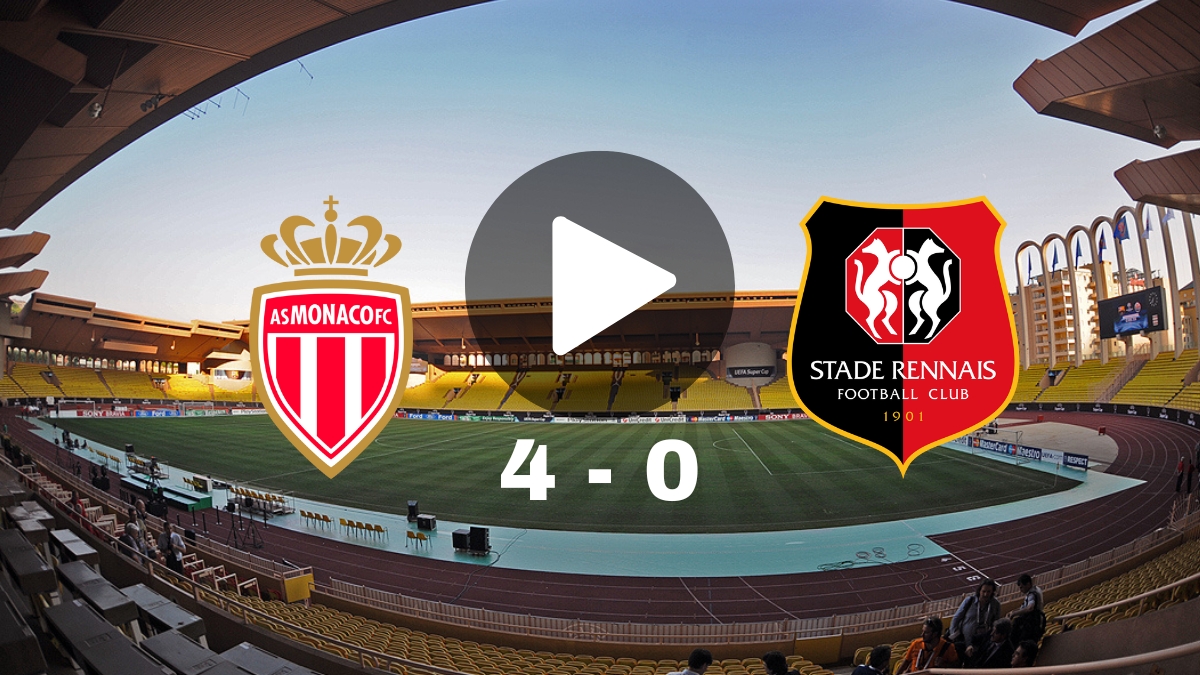 Statistiques, résultat et résumé Monaco – Rennes (4-0)